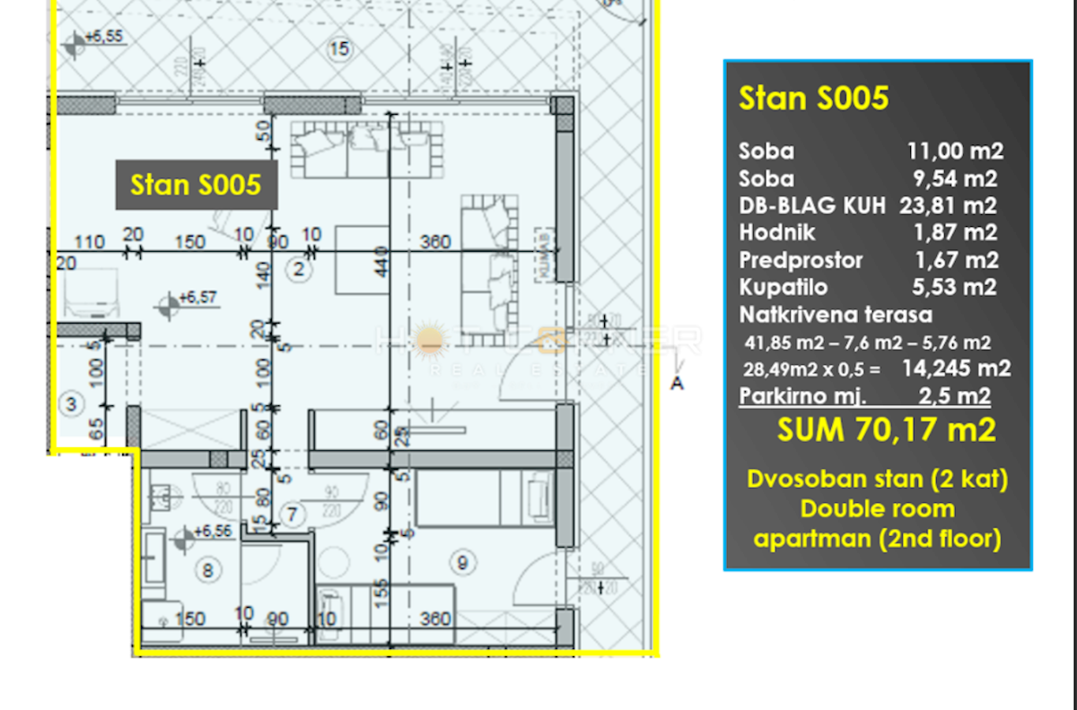 Appartamento Medulin, 70,17m2