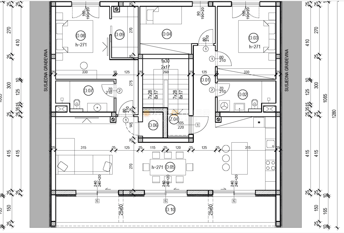 Appartamento Valdebek, Pula, 120,30m2