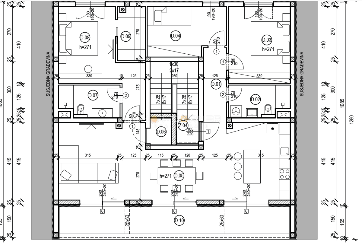 Appartamento Valdebek, Pula, 120,30m2