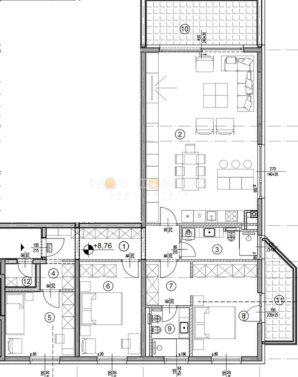 Appartamento Sv. Polikarp / Sisplac, Pula, 121m2