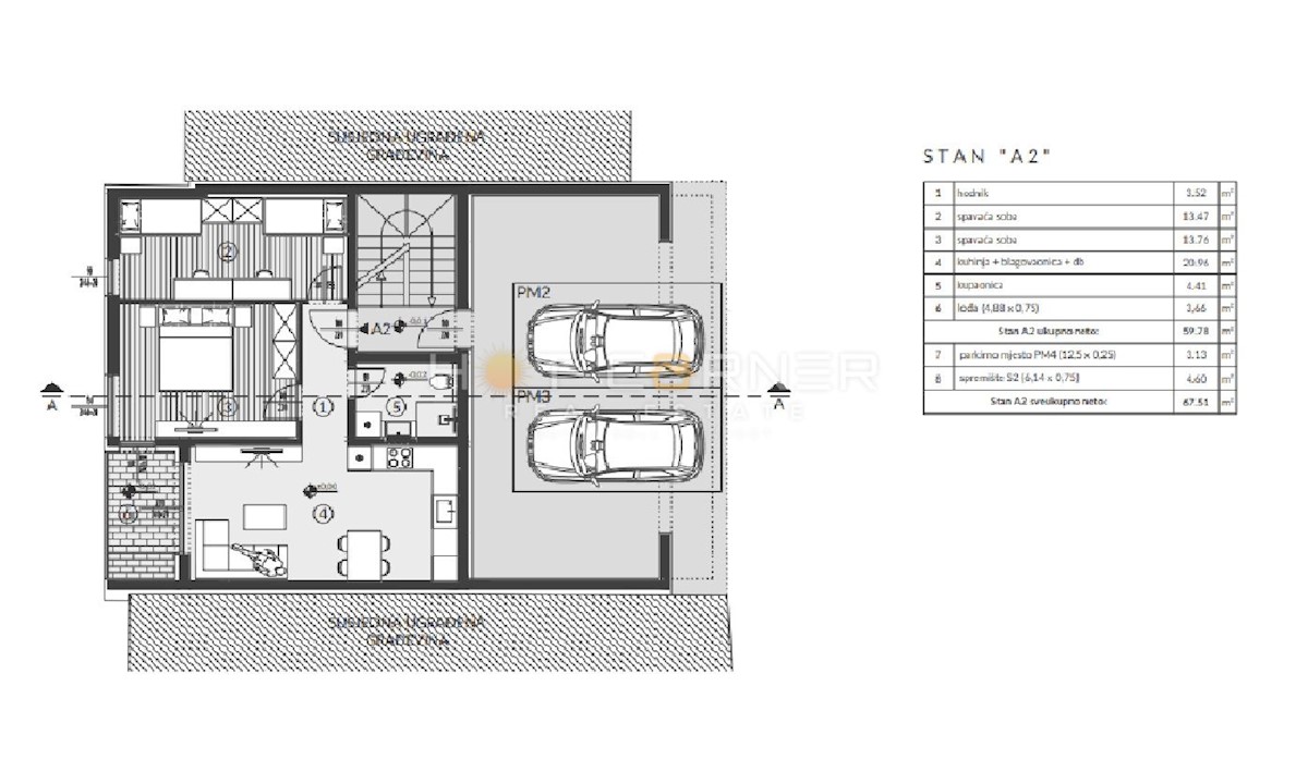 Appartamento Banjole, Medulin, 67,50m2