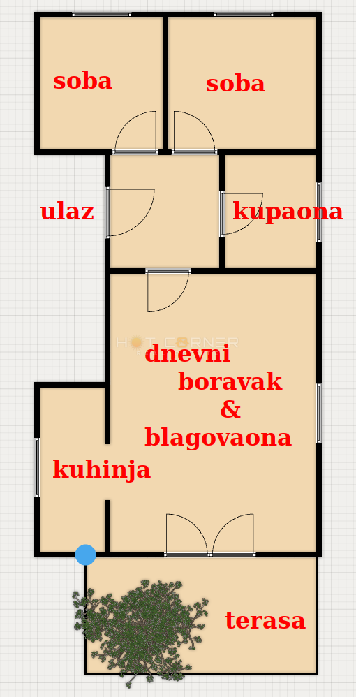 Appartamento Valdebek, Pula, 62,50m2