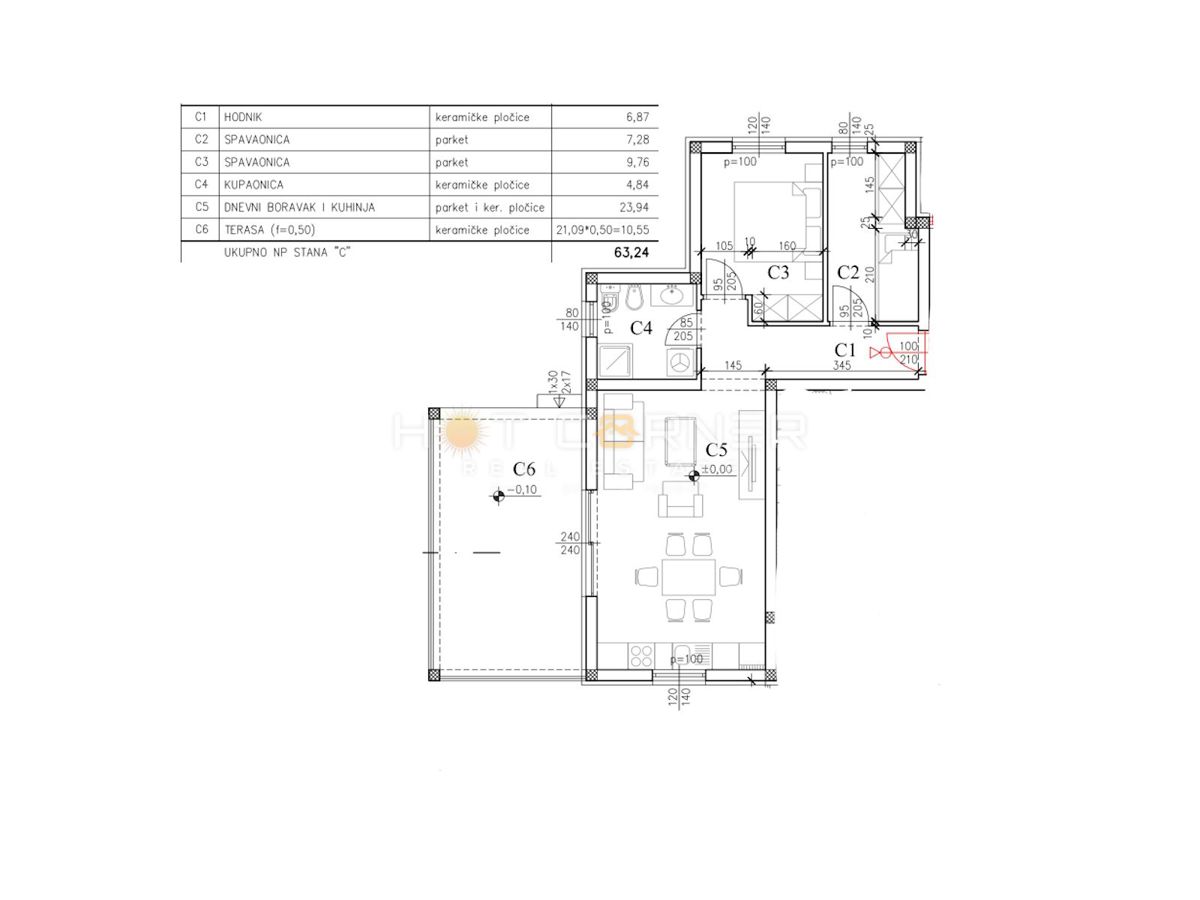 Appartamento Barbariga, Vodnjan, 66,65m2