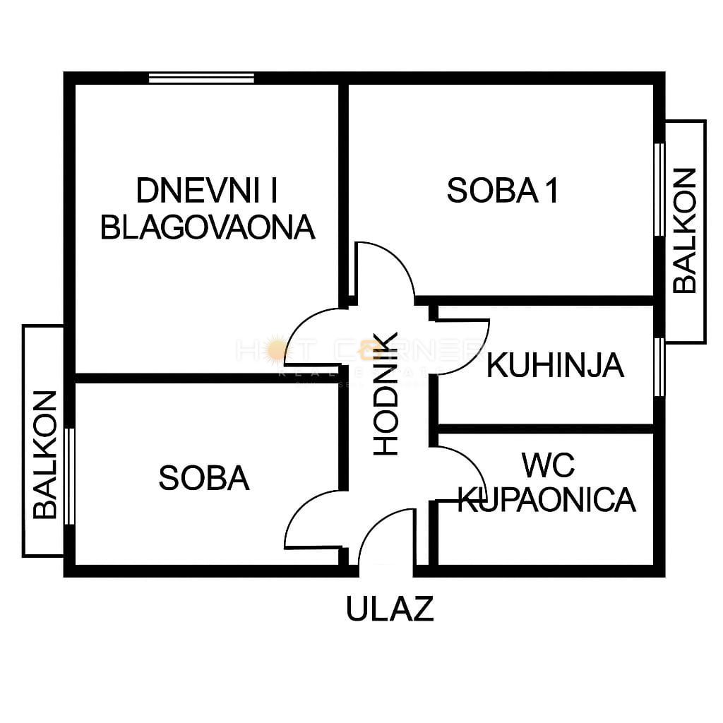Appartamento Monte Zaro, Pula, 65m2