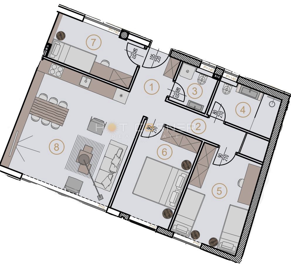 Appartamento Poreč, 78m2