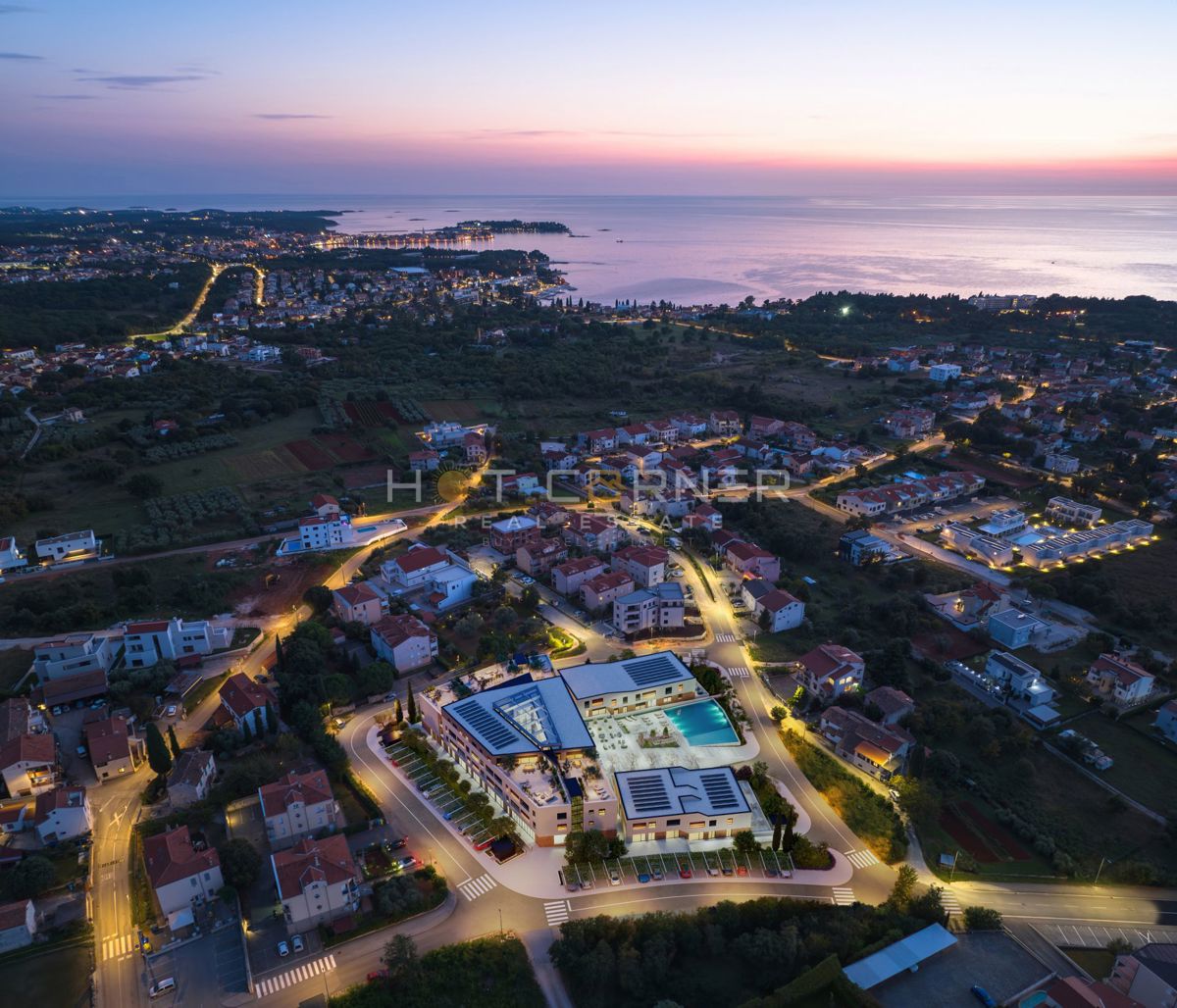 Parenzo, Appartamento di lusso, 3 camere da letto, vista mare da sogno, piscina, ascensore