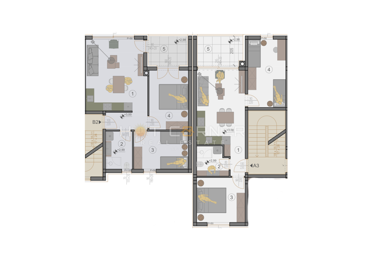 Appartamento Valdebek, Pula, 57m2