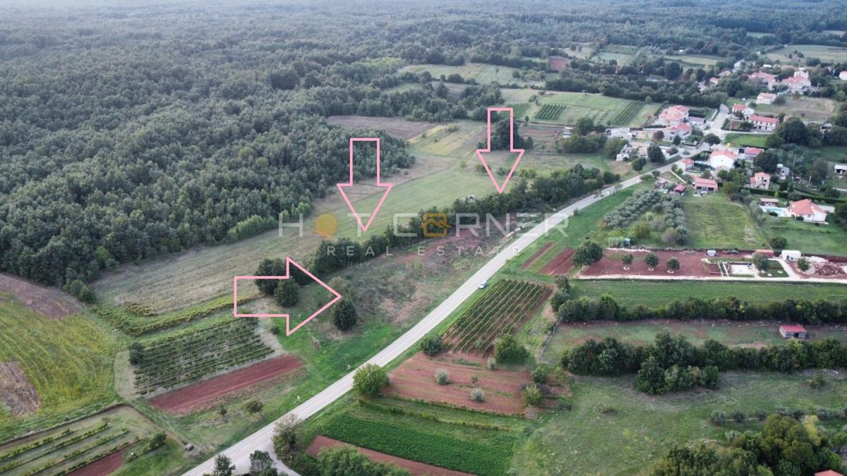 Barban, terreno edificabile per casa vacanza, vista mare