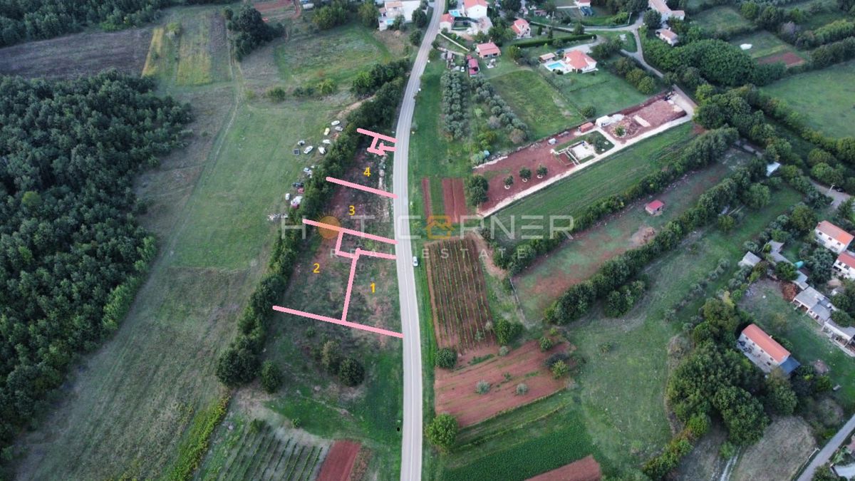 Barban, terreno edificabile per casa vacanza, vista mare