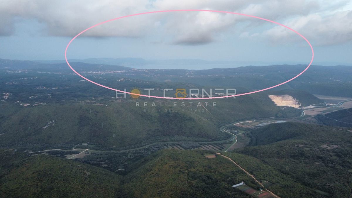 Barban, terreno edificabile per casa vacanza, vista mare