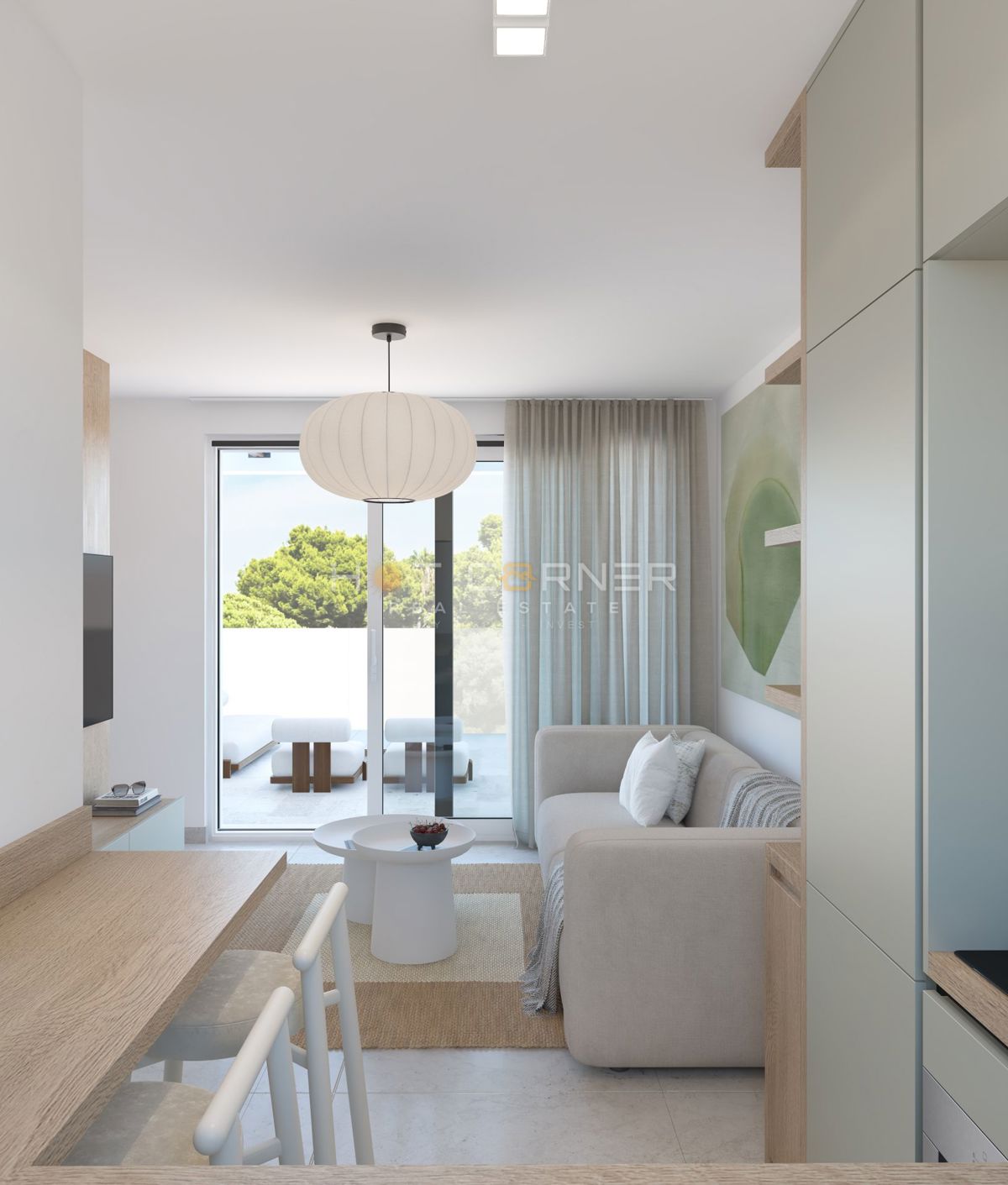 Elegante appartamento su tre livelli con giardino e vista mare