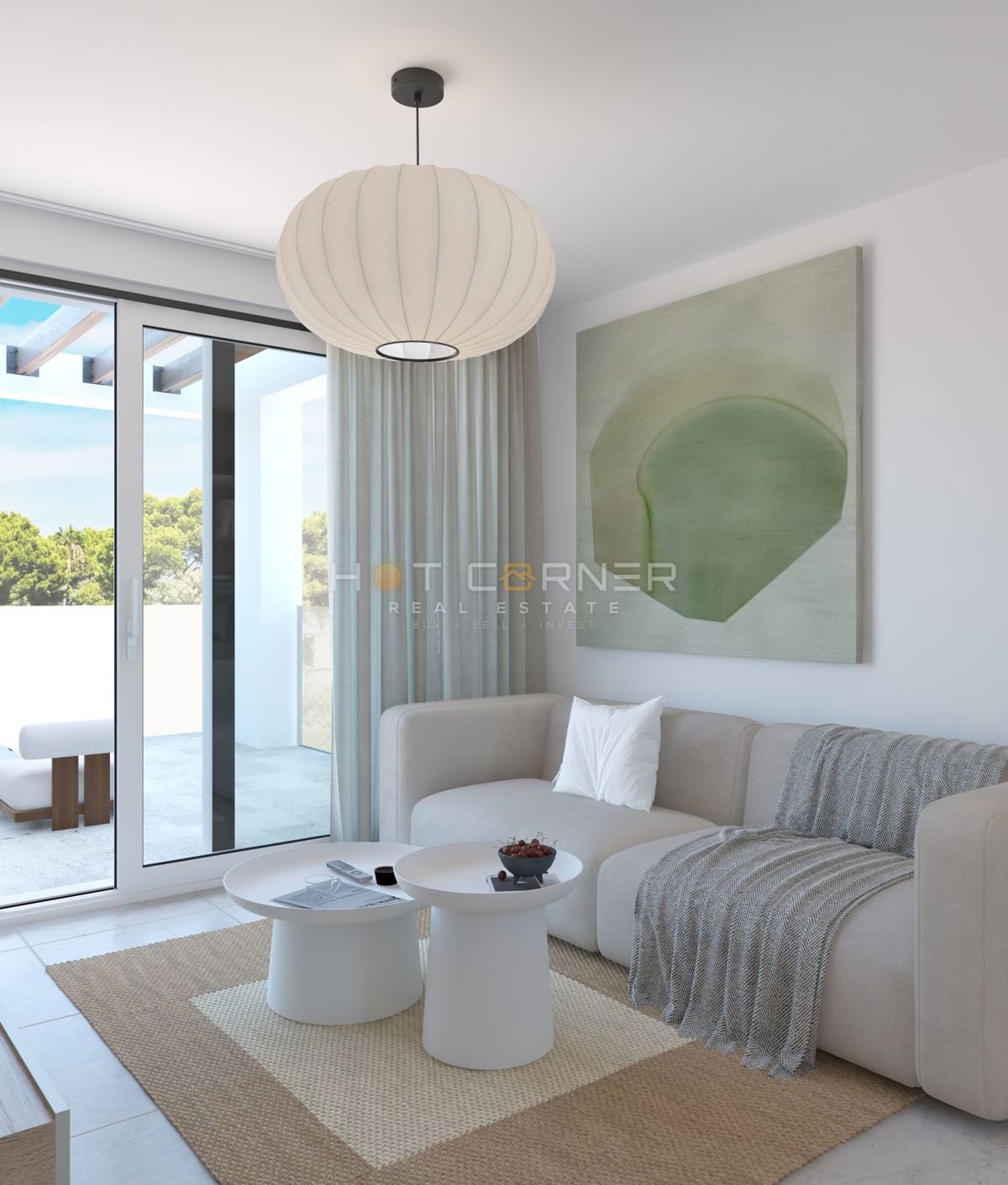 Elegante appartamento su tre livelli con giardino e vista mare