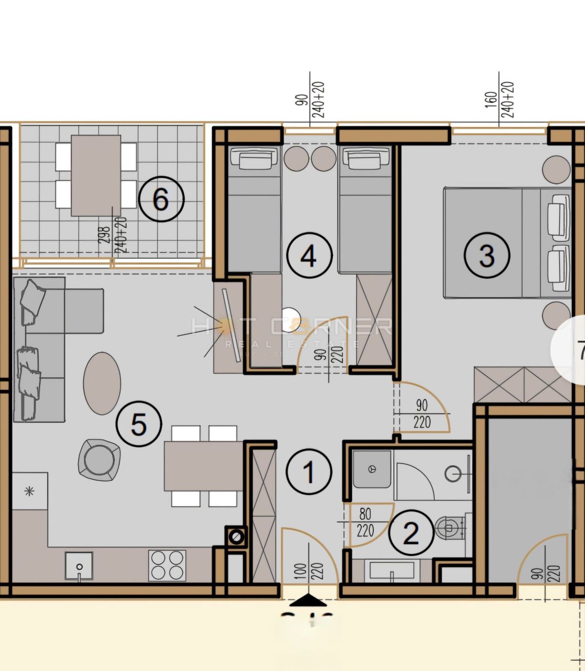 Appartamento a 2 camere in nuova costruzione con loggia e parcheggio – Monvidal, Pola