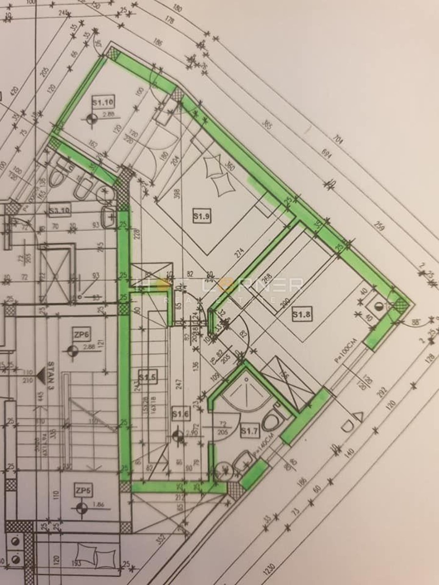 Appartamento Kaštanjer, Pula, 125,82m2