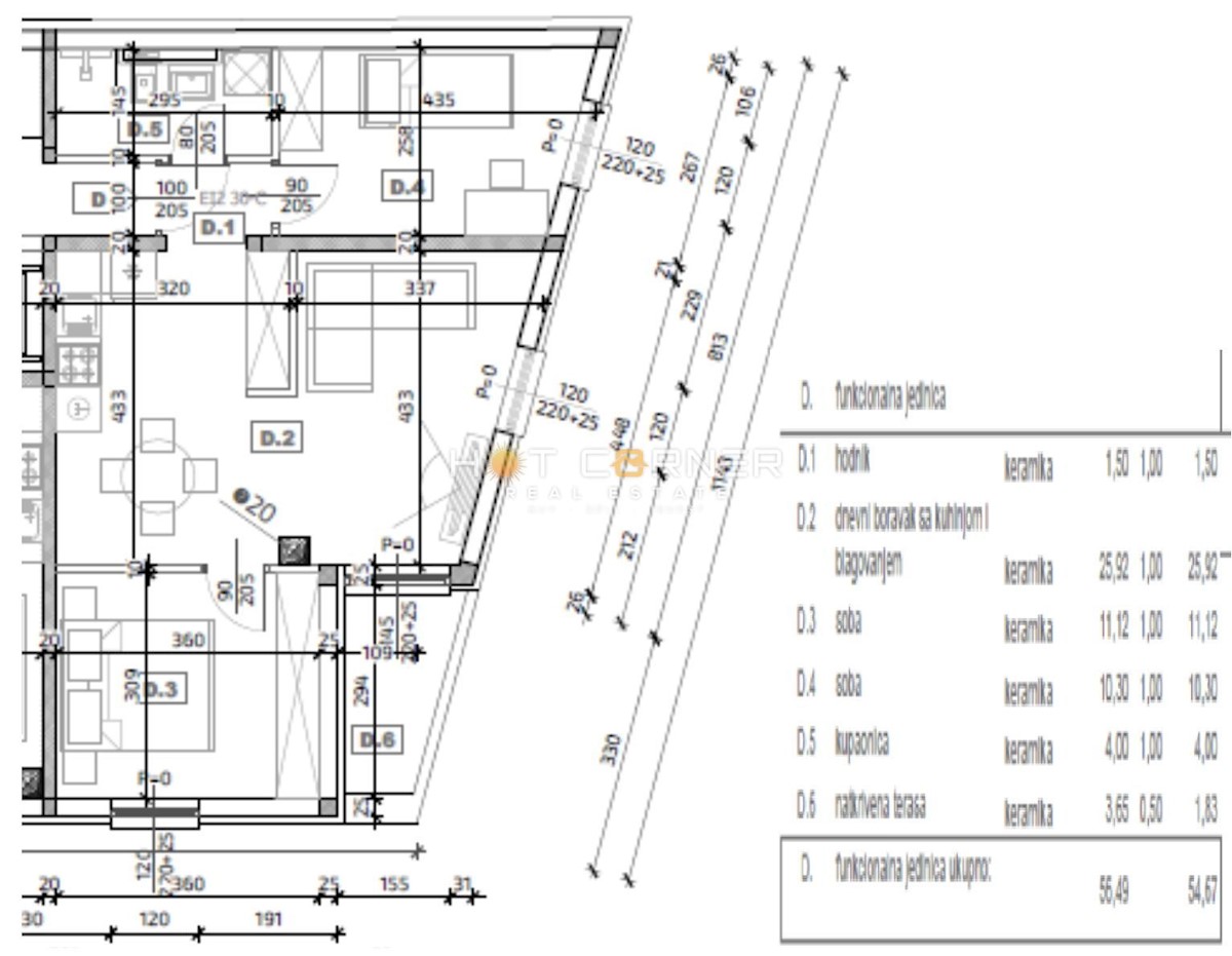 Appartamento Veruda, Pula, 60m2