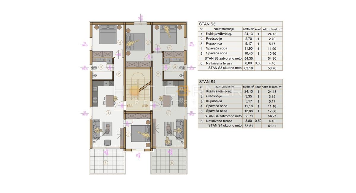 Appartamento Banjole, Medulin, 62,22m2