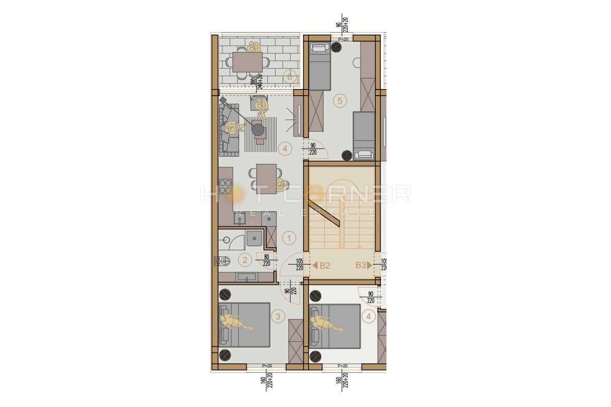 Appartamento Šijana, Pula, 53,53m2