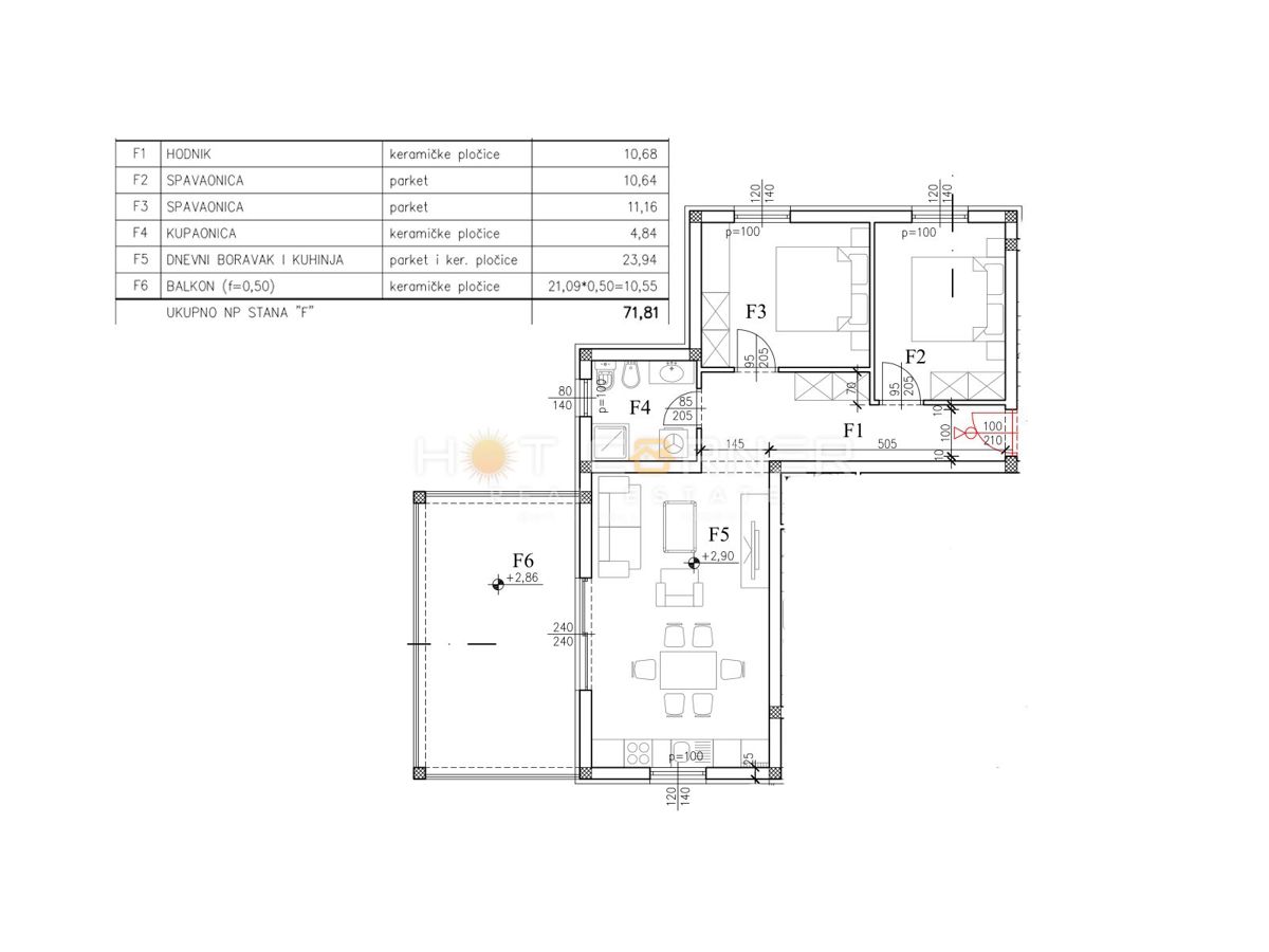 Appartamento Barbariga, Vodnjan, 66,65m2