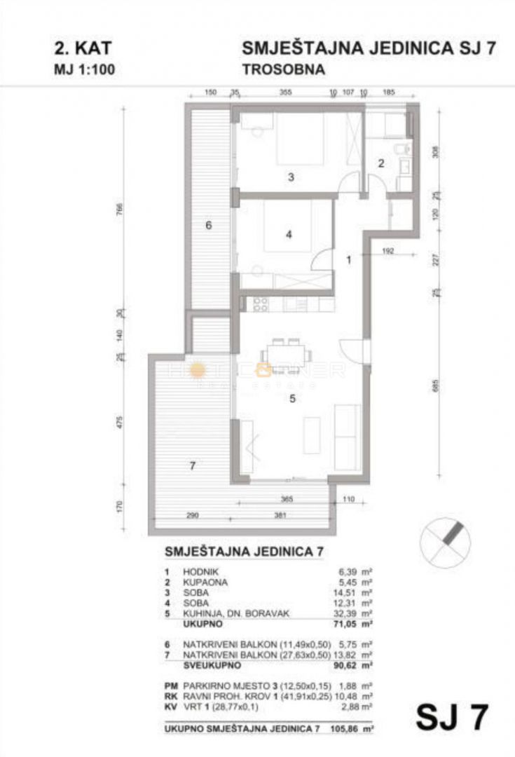 Appartamento Premantura, Medulin, 105,86m2