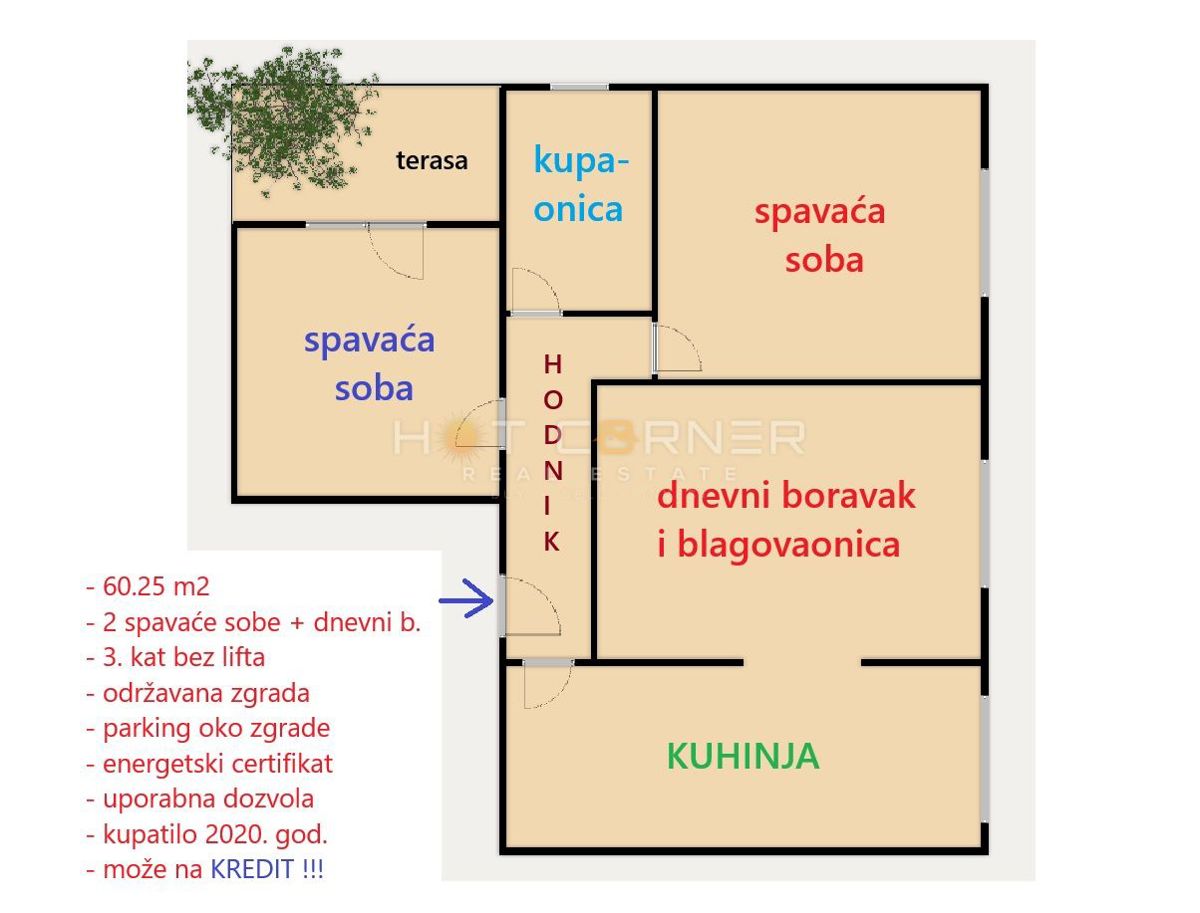 Appartamento Veruda, Pula, 61m2