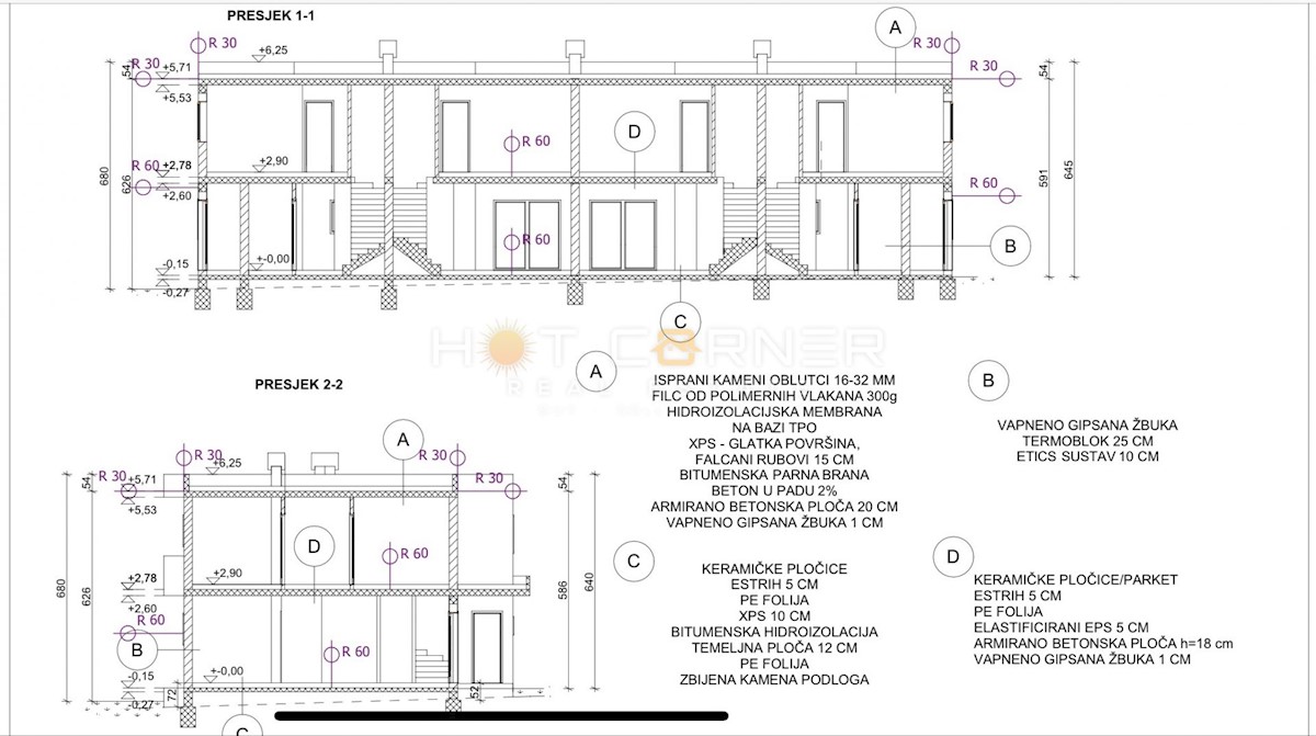 Ližnjan, nuova casa in costruzione, a 900 m dal mare.