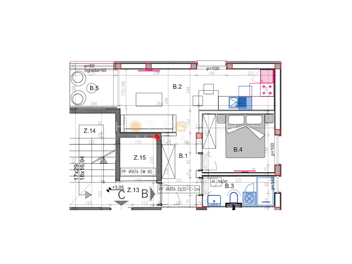 Appartamento Valdebek, Pula, 57m2
