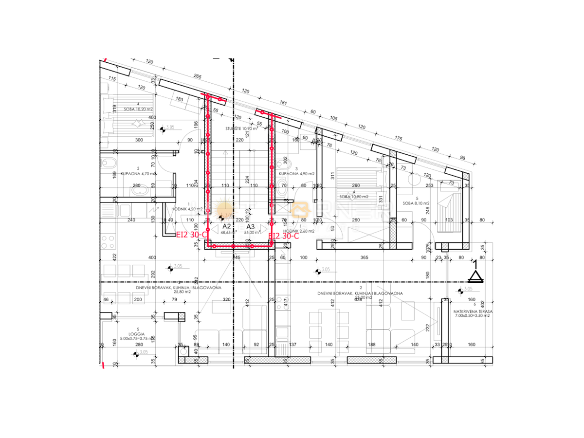 Appartamento Valdebek, Pula, 57m2