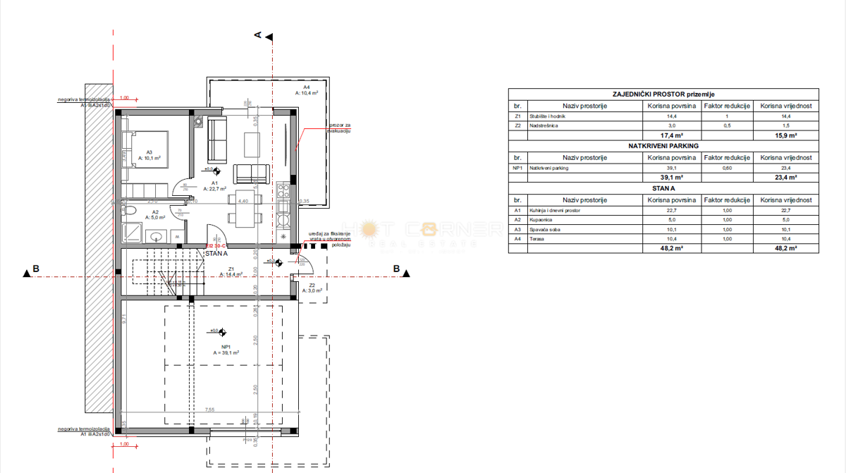 Appartamento Valdebek, Pula, 95,80m2