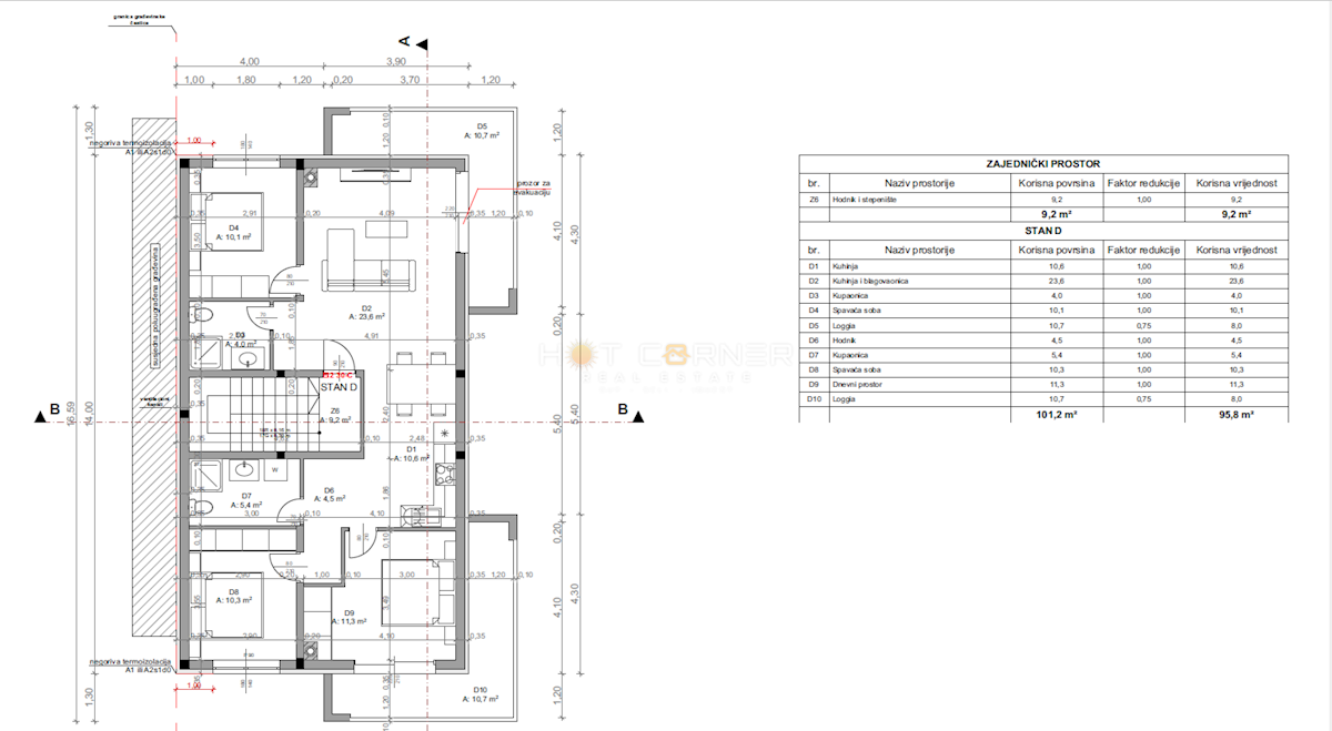 Appartamento Valdebek, Pula, 95,80m2