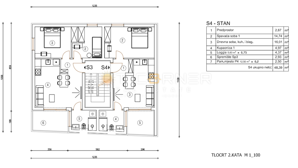 Appartamento Šijana, Pula, 48,39m2