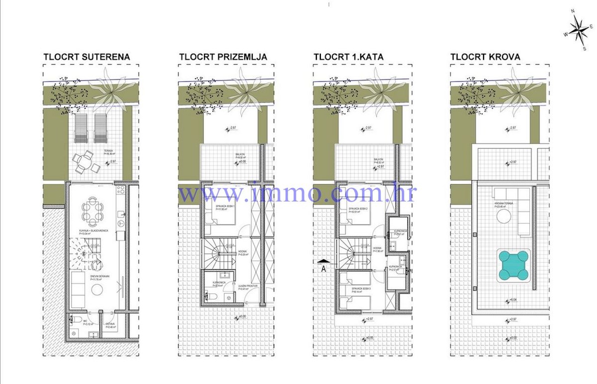 VILLE A SCHIERA IN COSTRUZIONE VICINO AL MARE