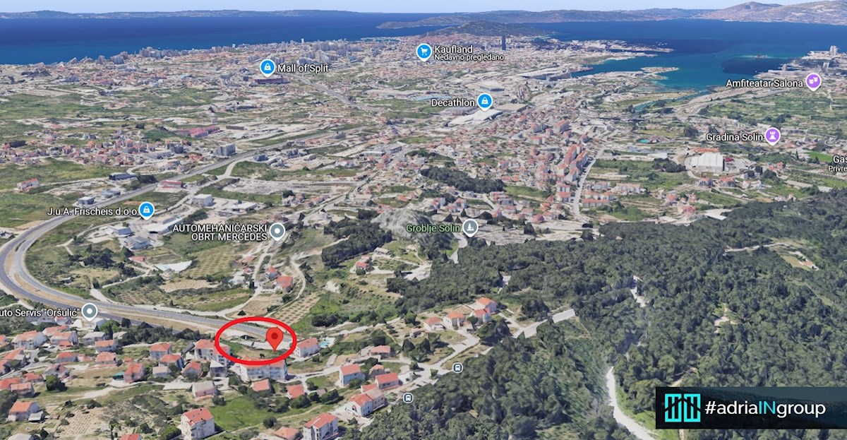 Terreno edificabile, Mravince (Solin - Spalato), VISTA PANORAMICA // 804m2 - video // leggi descrizione