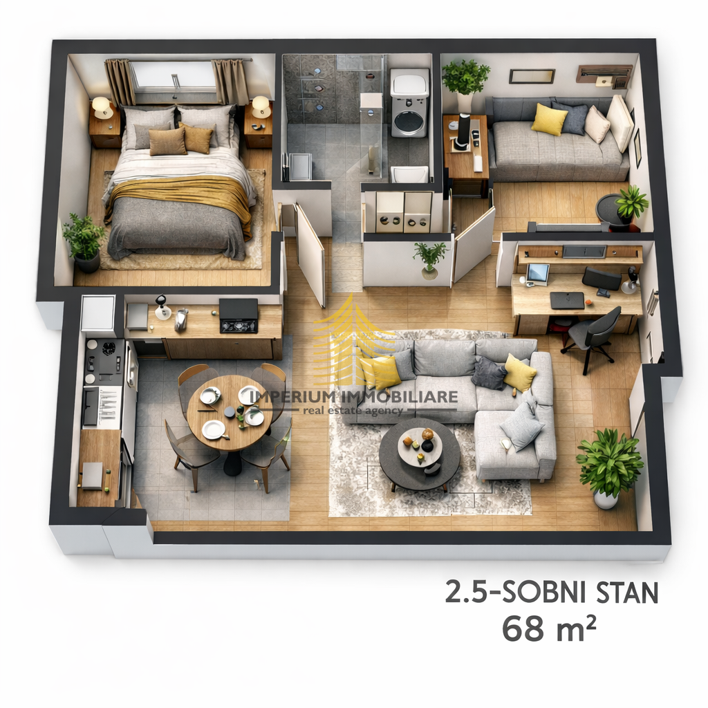 Appartamento, Vendita, Črnomerec, Sveti Duh, 68m2, 2,5 locali (2S+DB)
