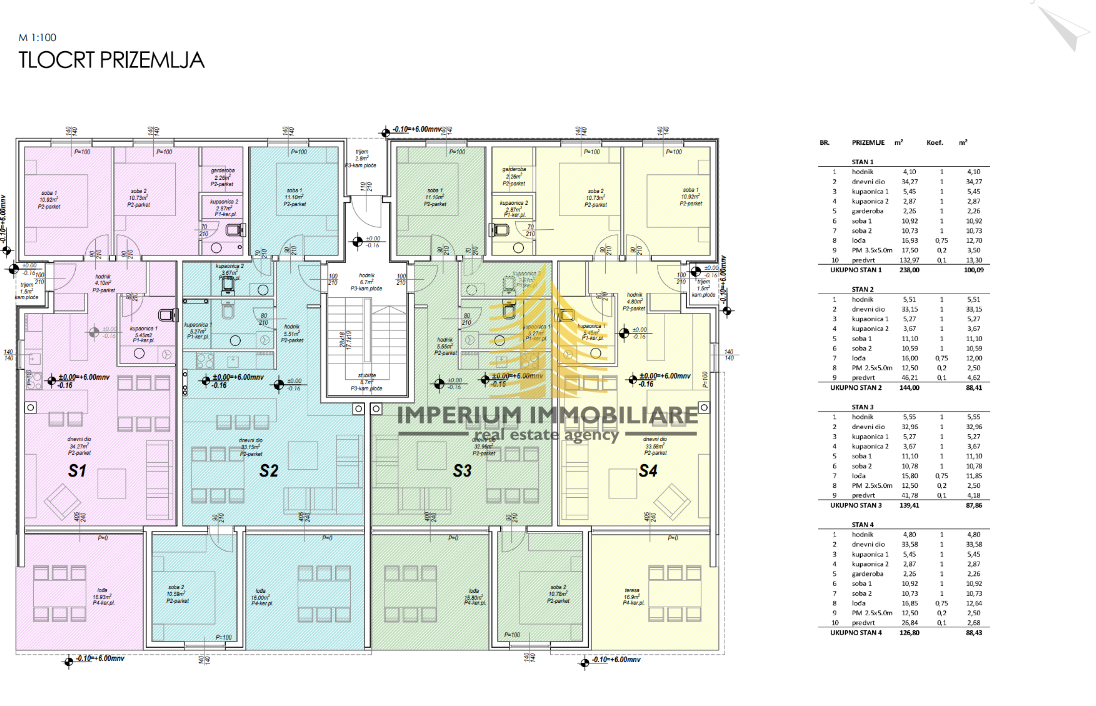 Appartamento, Vendita, Privlaka, Privlaka, 87,86 m2, 2,5 locali (2 camere + soggiorno con angolo cottura)