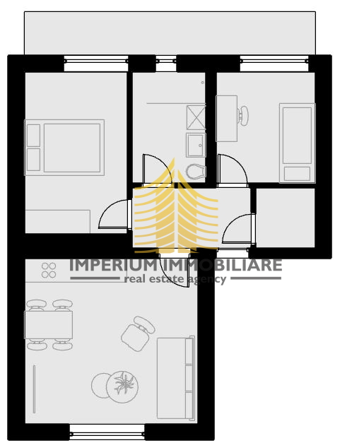 Appartamento, Vendita, Zagabria, Trešnjevka, 50m2, 2,5 locali (2S+DB)