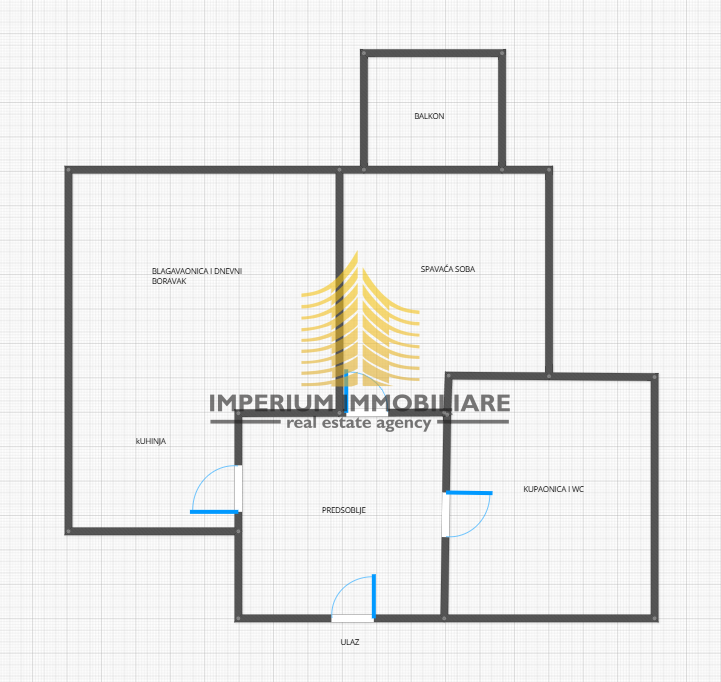 Appartamento, Vendita, Trešnjevka - Sud, Jarun, 50,24 m2, 1,5 locali (1S+DB)