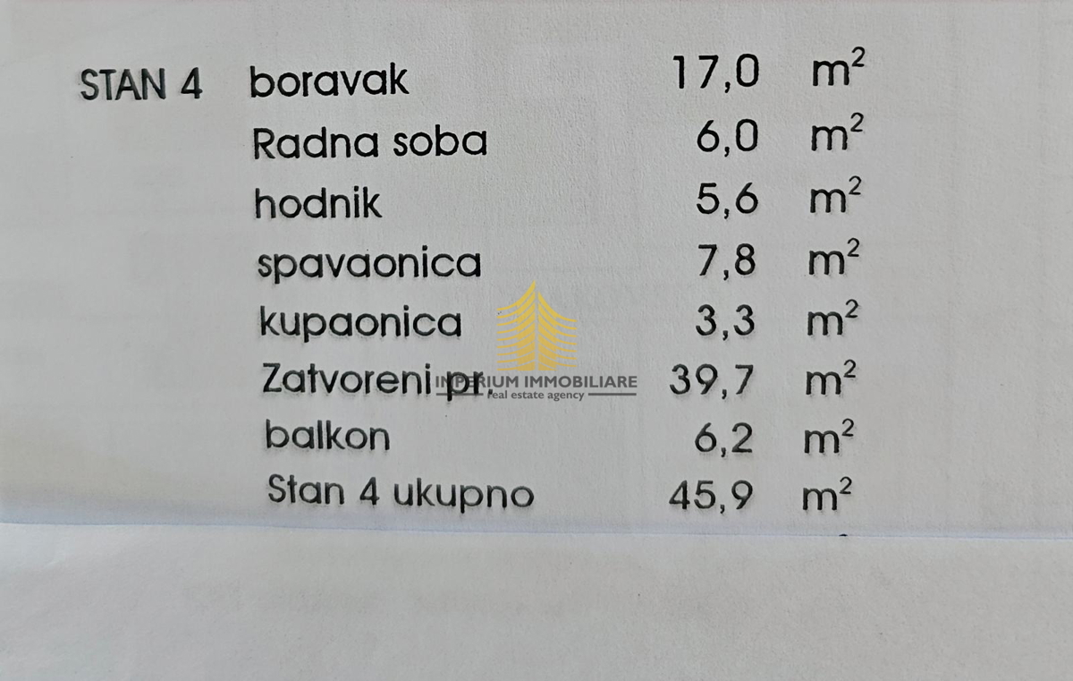 Appartamento, Vendita, Trešnjevka - Sud, Staglišće, 43,25 m2, monolocale