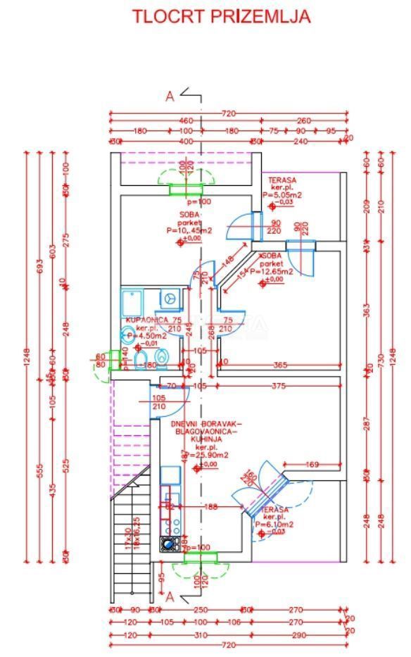 Medolino, appartamento 70,40 m2 in una posizione privilegiata, 2 camere da letto, 200 m dal mare