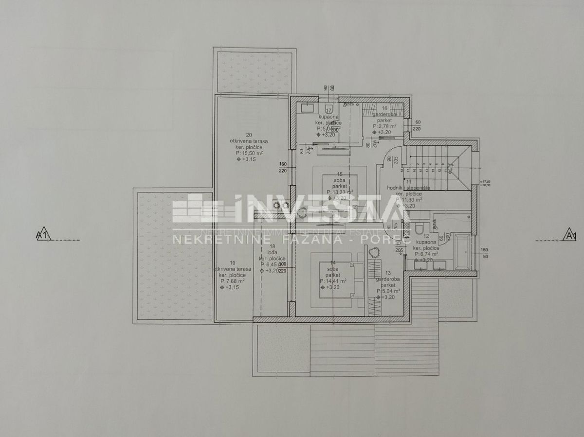 Dintorni di Baderna, terreno edificabile 598 m2 con progetto