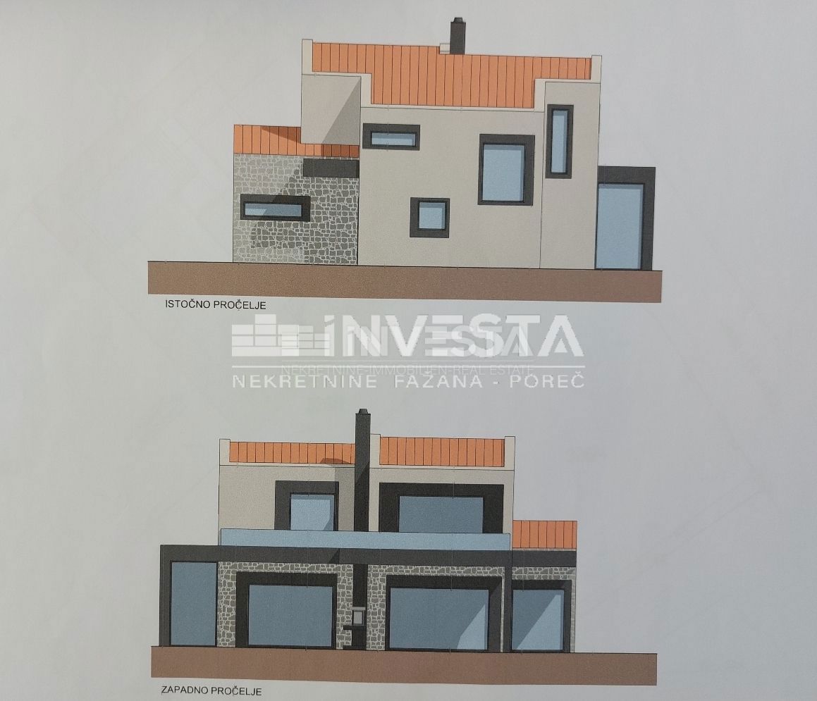 Dintorni di Baderna, terreno edificabile 598 m2 con progetto