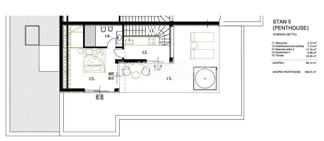 Rovigno, attico duplex di lusso, 3SS + DB, ottima posizione!