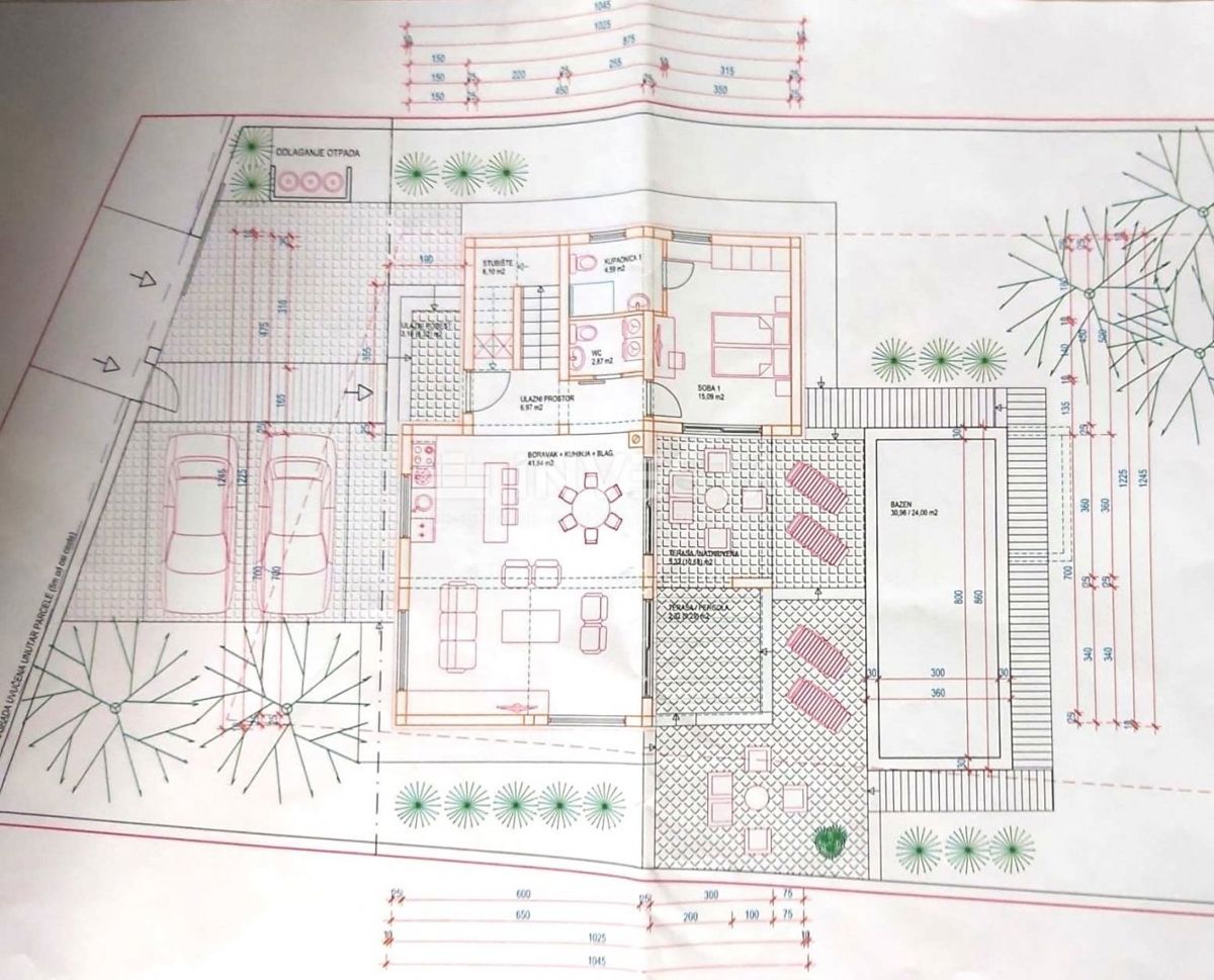 Dintorni di Žminj - terreno edificabile di 660 m² con documentazione progettuale