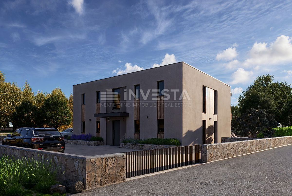 Ližnjan, Moderna villa bifamiliare con piscine