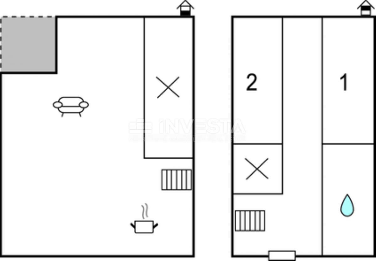 Pula, Nova Veruda appartamento su due piani con parcheggio