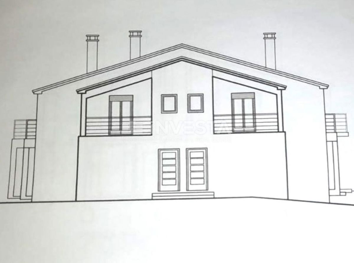 Barbariga, terreno con permesso di costruzione, vista mare