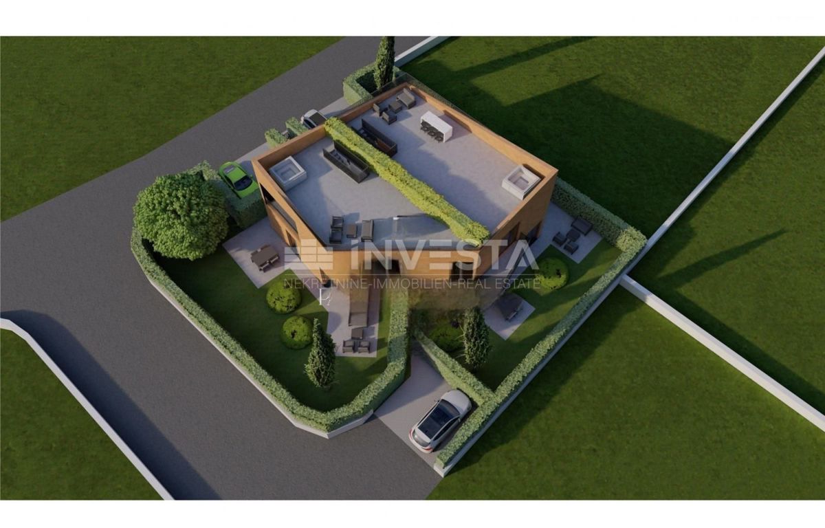 Parenzo, appartamento in nuovo edificio con giardino