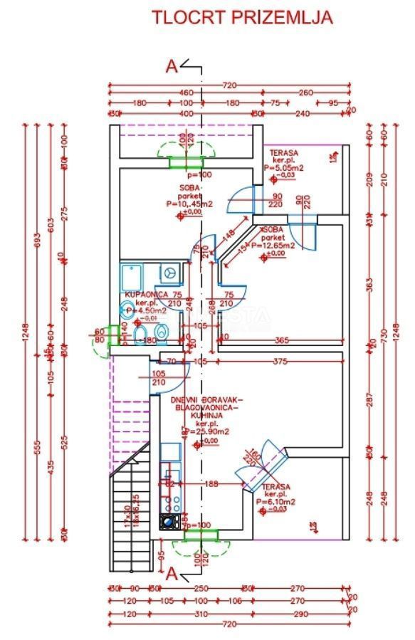 Medolino, appartamento 70,42 m2 in una posizione privilegiata, 2 camere da letto, 200 m dal mare