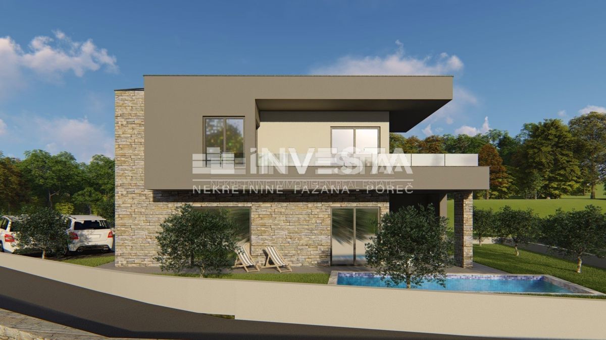 Istria, Marčana, villa con piscina, 2 km dal mare, 141 m2, DI NUOVA COSTRUZIONE