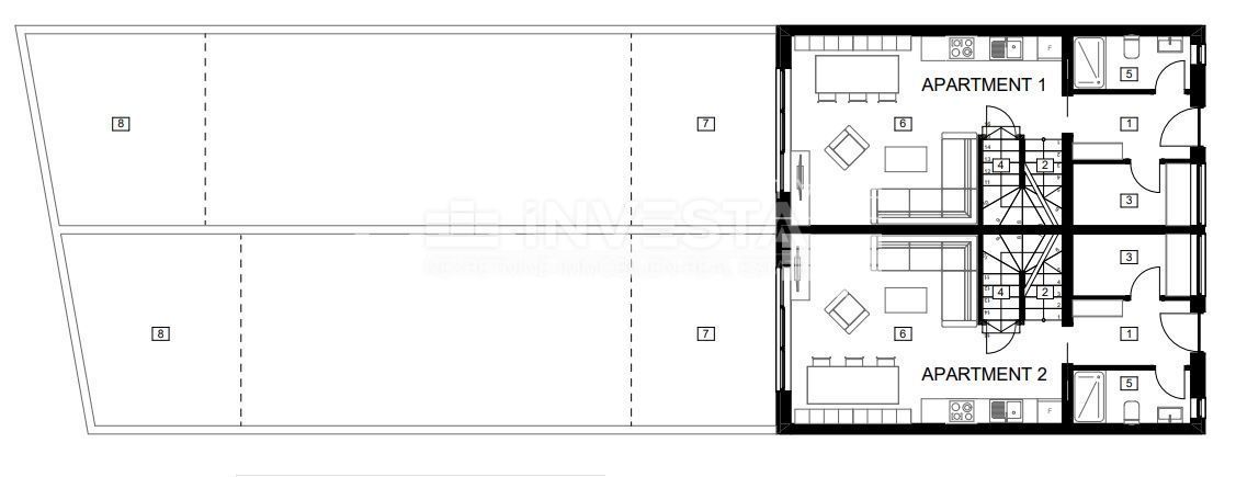 Zona di Parenzo, Casa con 2 unità abitative multipiano, nuova costruzione!