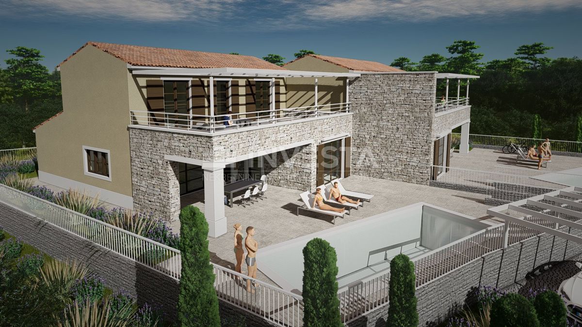 Zona di Vodnjan, villa bifamiliare con piscina